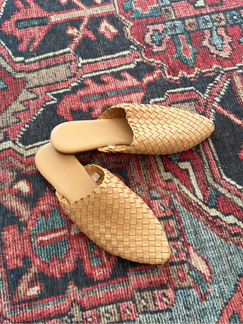 Universal Thread Woven Mule Slides in Tan